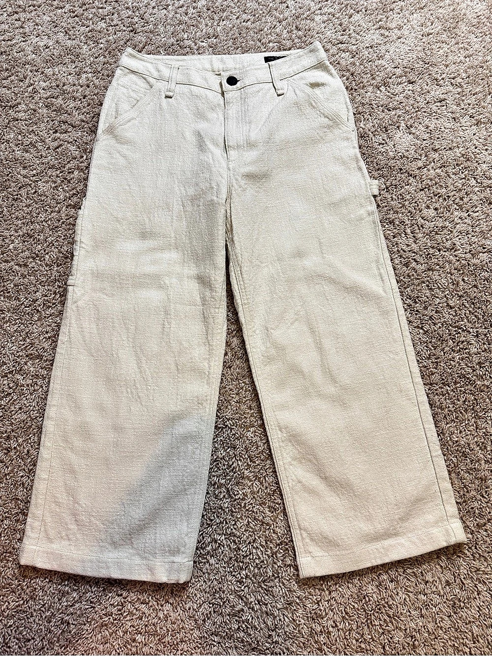 Rag&Bone Women's Cream Wide Leg Cargo Pants Size - Picture 4 of 15